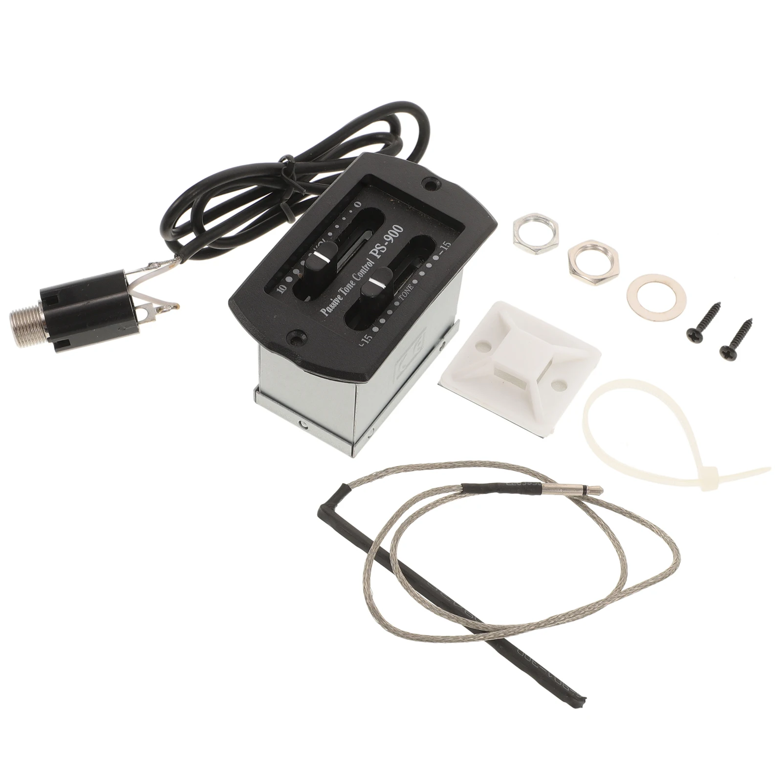 

For Acoustic No Built-In Equalizer Pre Wired Plug Connection With Digital Tuner System Guitar Eq Preamp Piezo
