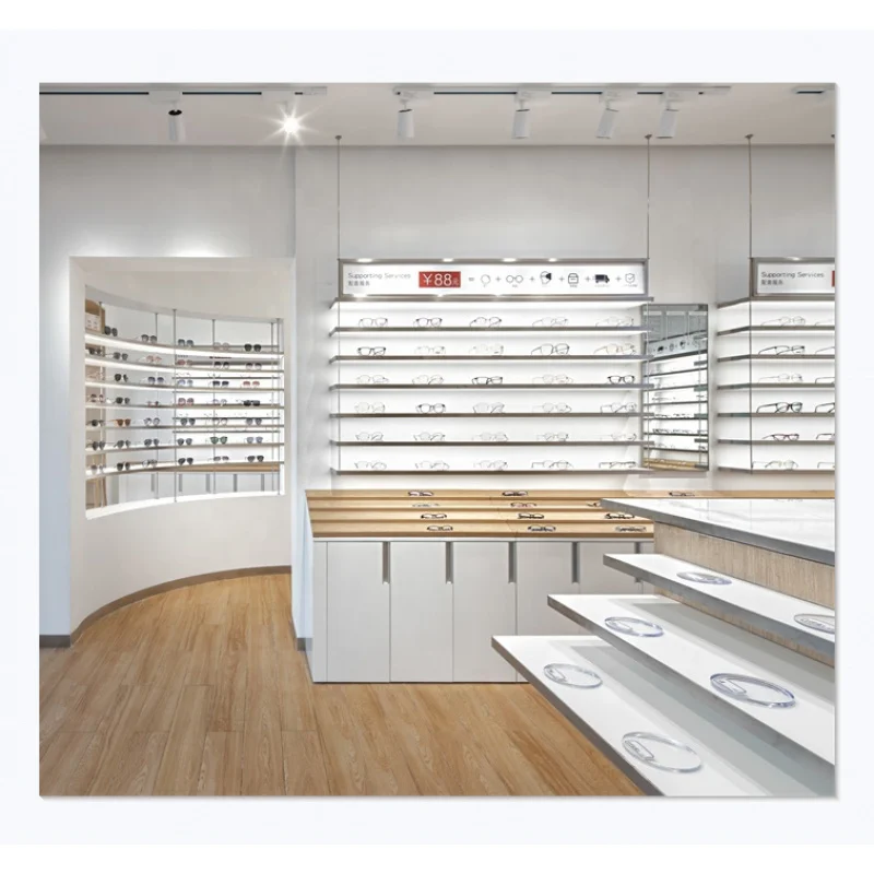 Custom.Optical Store خزانة عرض النظارات الرف ديكور المتجر البصري