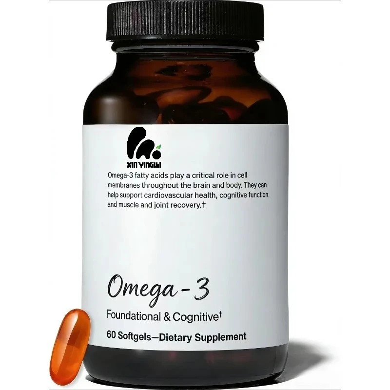 Omega-3 Fish Oil 1600mg with EPA and DHA Supplements - Supports Joint Health with 60 Soft Capsules