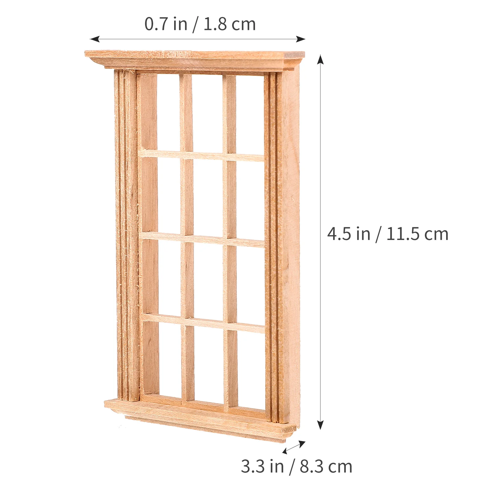 3 Pairs Suite Window Frame Model Child Rug Miniature Furniture Wooden Small Craft