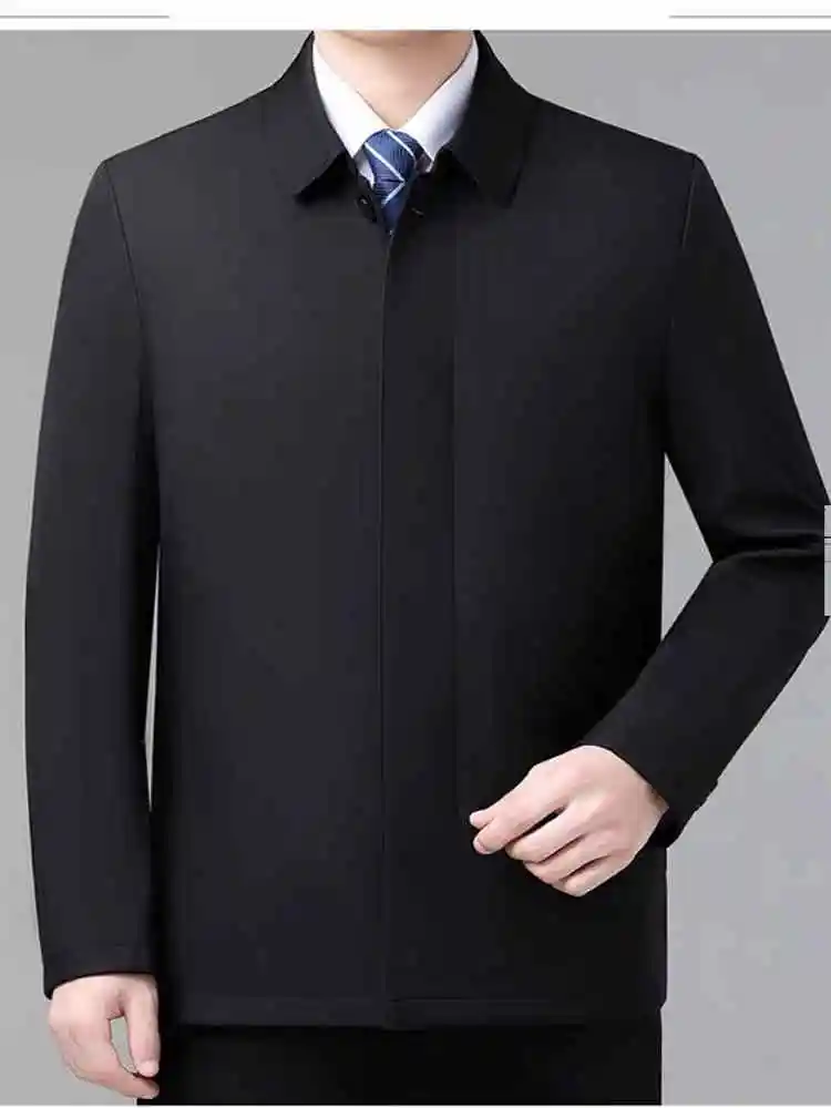 

Мужская приталенная куртка Busin Jaet, весенний повседневный топ с откидным воротником, легкий рекламный весенний наряд средней длины, верхняя одежда