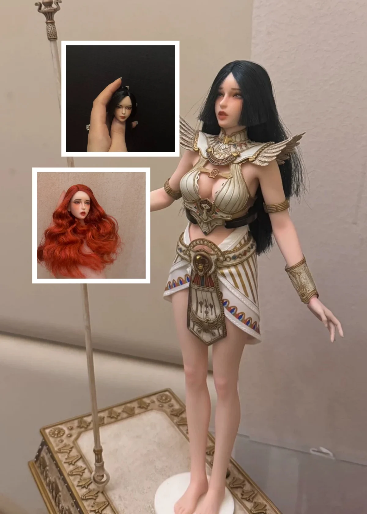 【Only Head】1/6 Scale Female Soldier Including Hair Painted Finished Head Sculpt Exquisite Makeup Fit 12''Action Figure Model