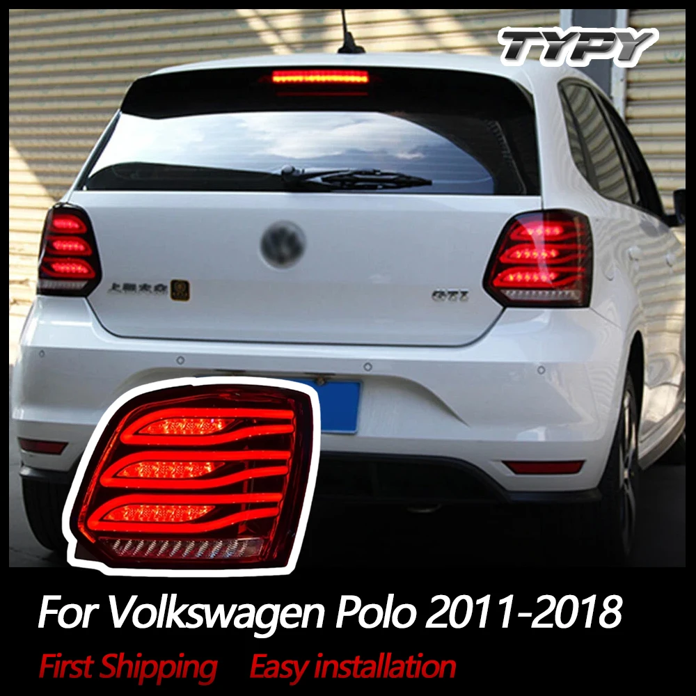 

Автомобильные фары TYPY для Volkswagen Polo 2011-2018, задние фонари, светодиодный проектор, задние фонари, дневные ходовые огни, автомобильные аксессуары