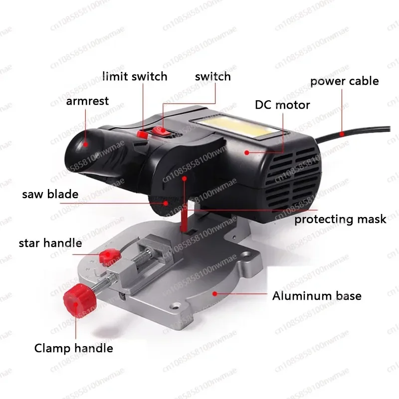 

Micro Desktop DC Cutting Machine High Torque Power Strong Metal Glass Iron Aluminum Profile Cutting Machine