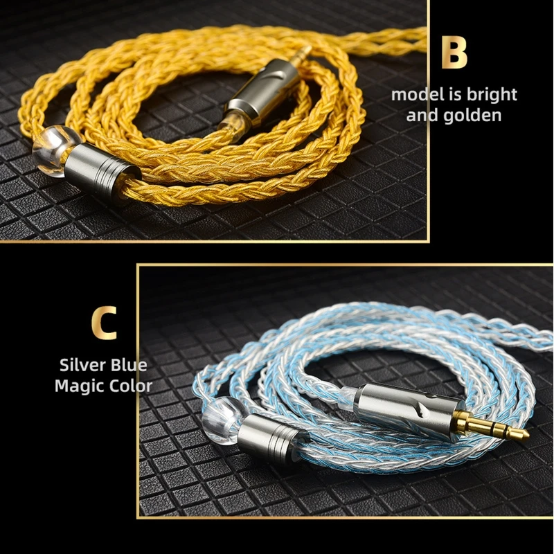 Dedicated Earphone Cable 2Pin 0.75mm Replacement For QKZ-ZXN/ZXT/AK6 Headset 2 Pin Earphone Cable H8WD