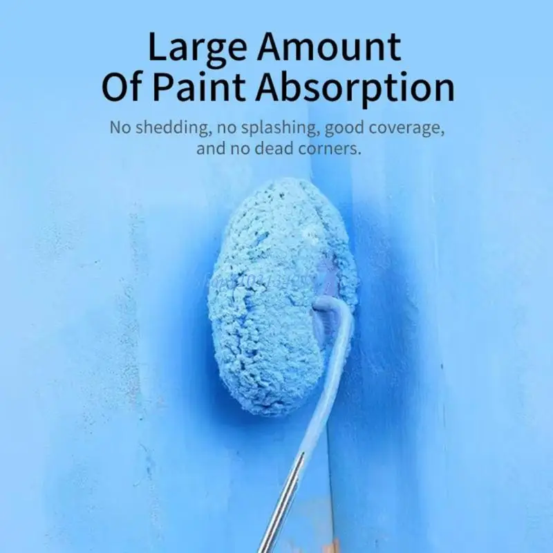 

N5KC Многоразовый угловой инструмент для кромки краски с высокопоглощающей пенопластовой подушкой, пластиковый малярный валик