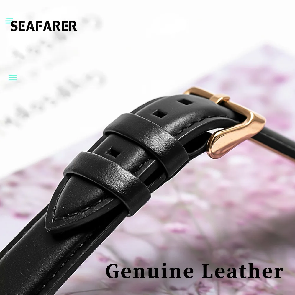 SEAFARER Quality Genuine Leather Watch Band 13mm 14mm 16mm 17mm 18mm 19mm 20mm Watchbands For DW Daniel Wellington Watch Strap