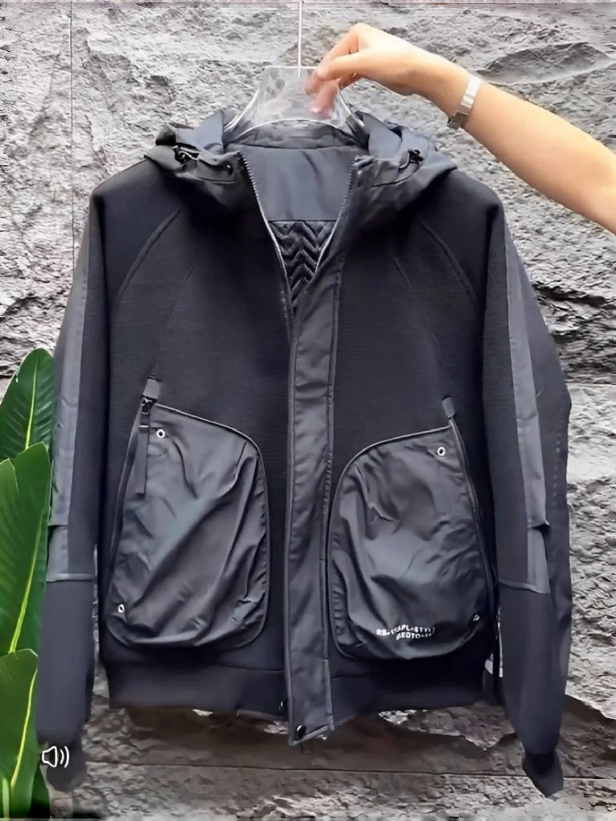 

Мужская хлопковая куртка на молнии с капюшоном, повседневная, модная, однотонная, с дизайнерскими вставками, теплая, удобная, с длинными рукавами, для осени