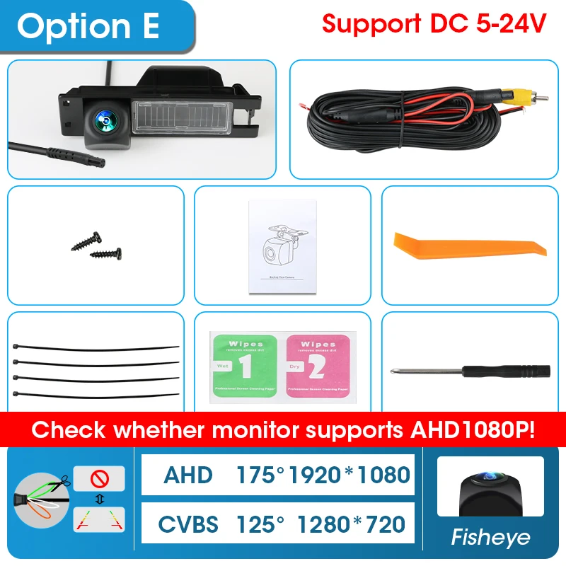 JMCQ AHD 1080P 175 °   Auto Achteruitrijcamera Fisheye Lens Met Beugel Voor Opel Astra H J Corsa D Meriva Een Vectra C Zafira Insignia