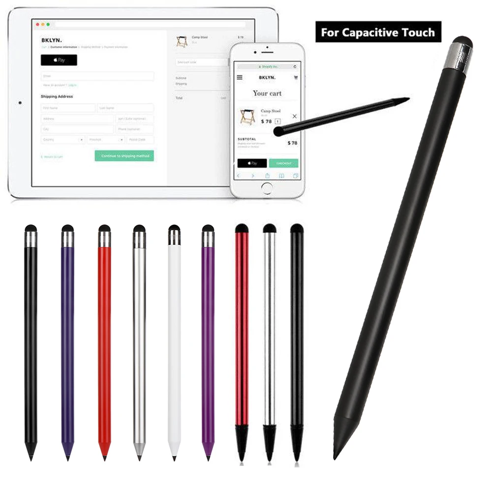 

Hot Sale Multicolor Compact Capacitive Pen Touch Screen Pen Electronics Stylus Pencil For Tablet iPad Cell Phone PC