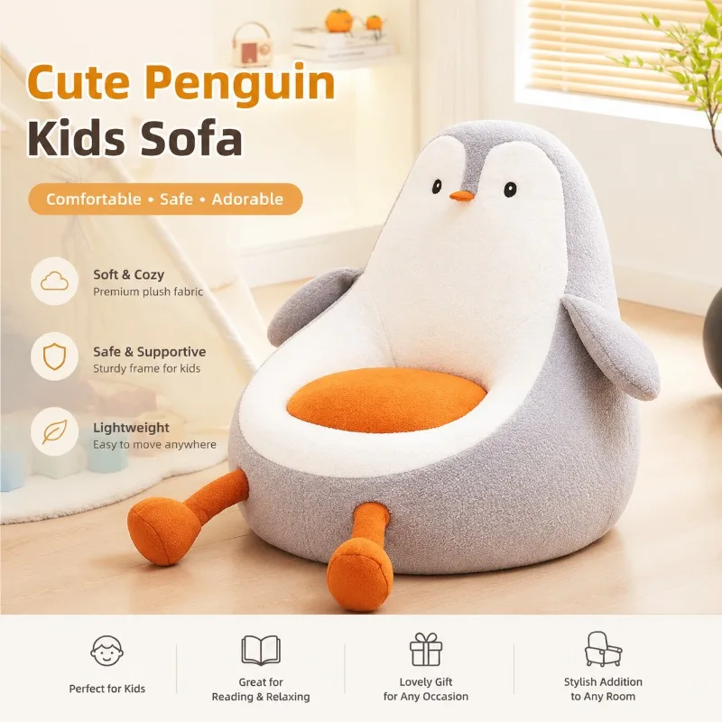 Avocado- and Penguin-Shaped Kids Sofa – Compact, Comfortable Cartoon Seat for Living Room or Bedroom