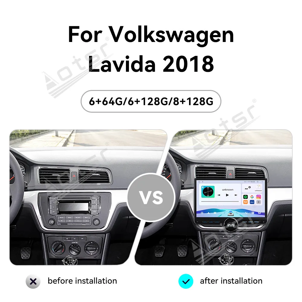 11.5Inch Touch Screen Android15 Car Stereo For Volkswagen Lavida 2008 2011 2018 GPS Navi Wireless CarPlay Android Auto BT5.0 360