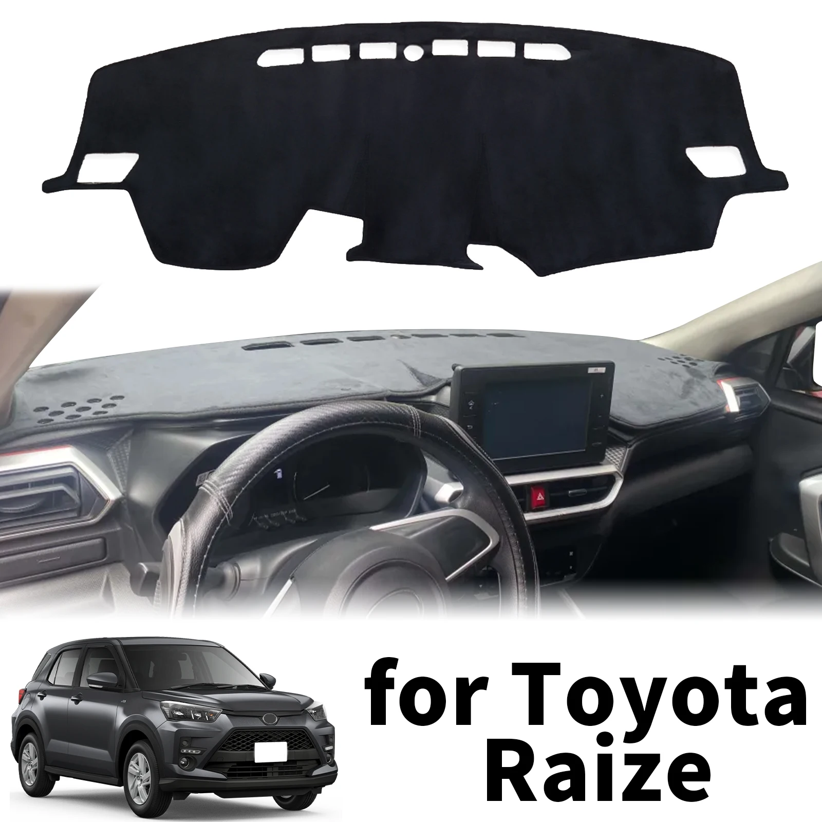 

fit for Toyota Raize Daihatsu Rocky 2019-2024 Car Dashmat Dashboard Cover Pad Protective Carpet Accessories DashMat Sunshade