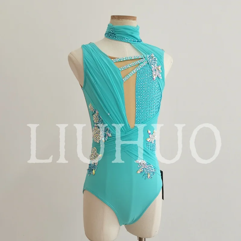 فستان رقص غنائي LIUHUO لأداء تنورة القطب الملون من المصنع مخصص BD8791 #2