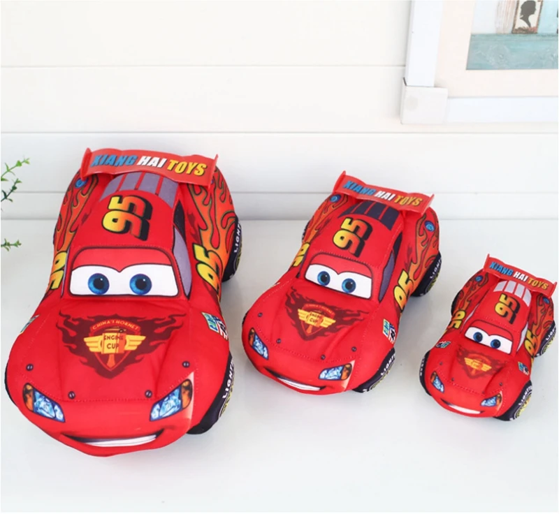 Disney Cars-muñeco de peluche de Macqueen 95 para niños, juguete de peluche suave, regalo sorpresa, 17-35cm