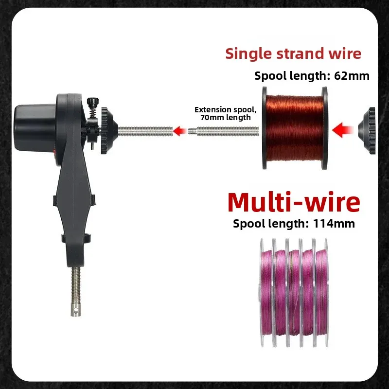 Electric Fishing Line Spooler Compatible with Lure & Saltwater Baitcasting & Round Baitcast Reels