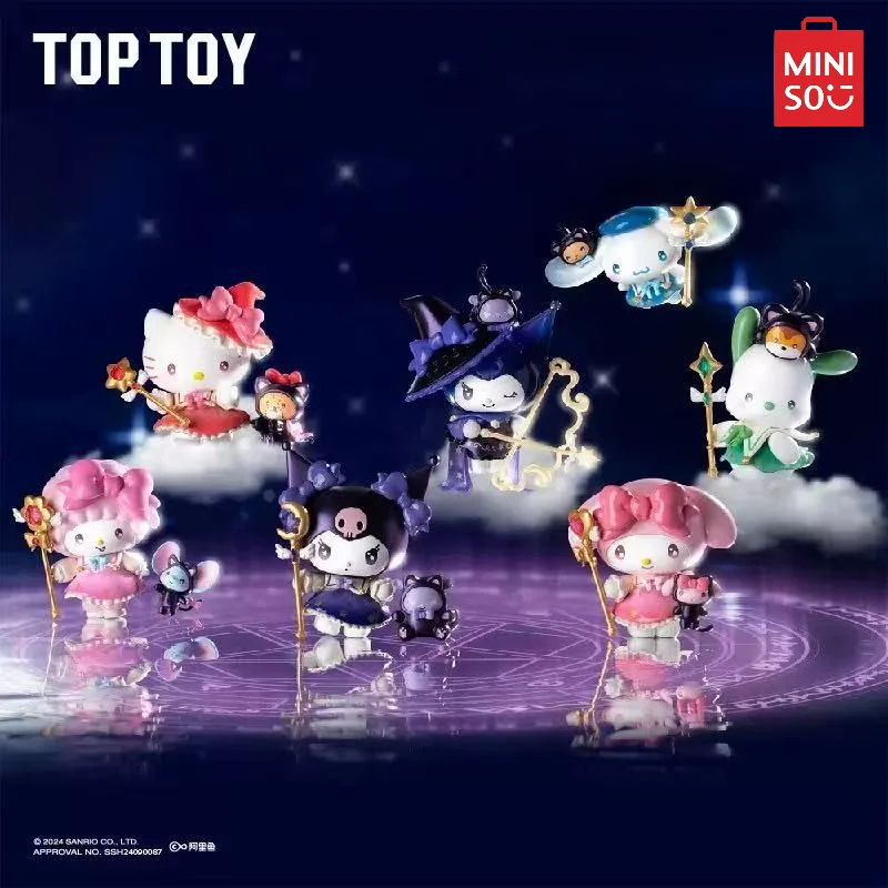 

【Miniso】Серия Sanrio Family Starry Night Party Magician: Коллекционная фигурка-сюрприз (Blind Box) — Модная мультяшная фигурка, эксклюзивный маленький подарок ко Дню святого Валентина (520)