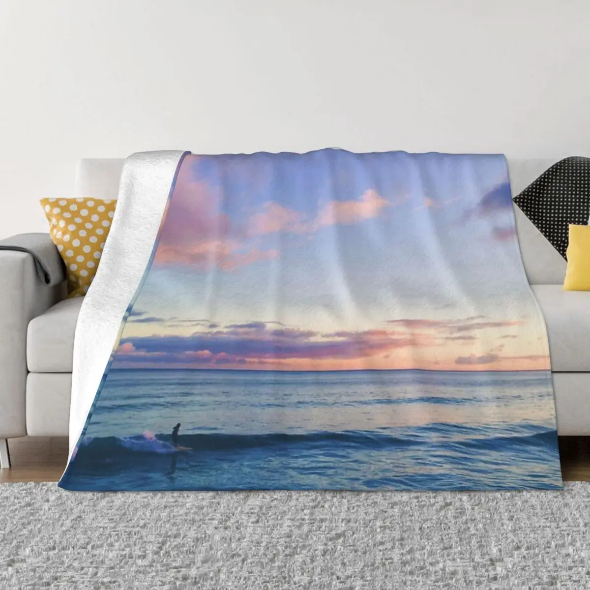 Surfin In A Pastel Dream - Honolulu Hawaii Quilt Blankets Couple Blankets Blankets And Blankets Throw Blanket