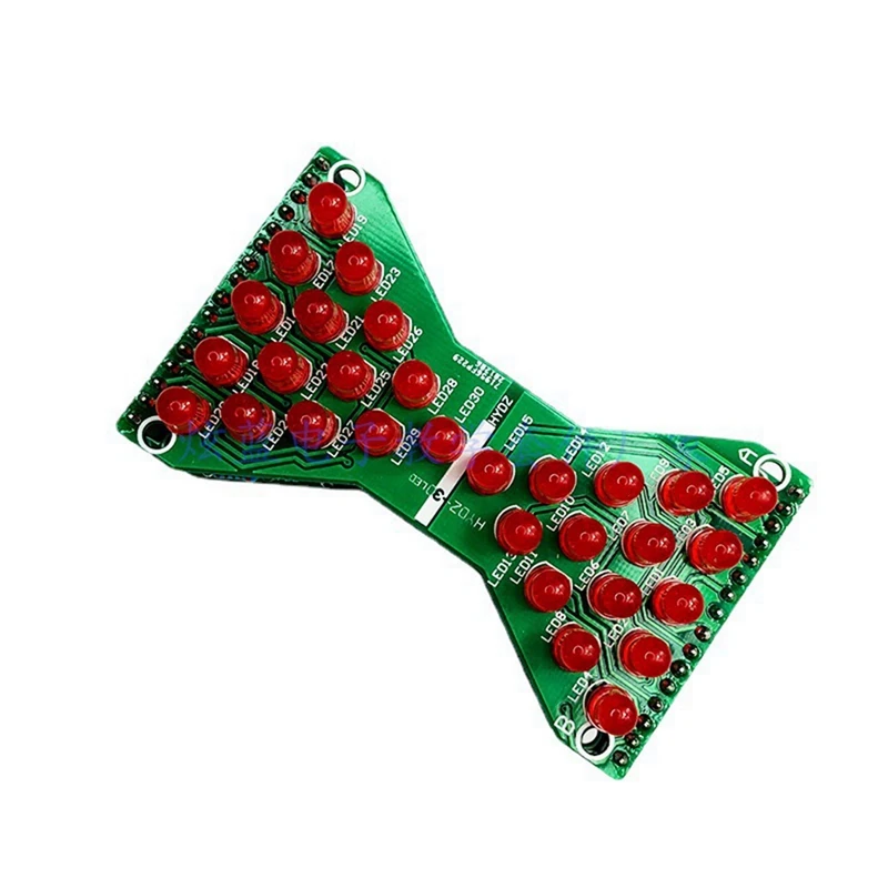 Double Layer PCB Board Components Kit, Soldering Practice Suite, Red LED Light, DIY eletrônico, 30 LEDs
