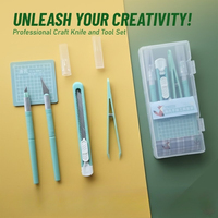 5PCS Professional Art Carving Knife Tool Set DIY Scrapbooking Craft Vinyl Cutter for Detailed Paper Crafting