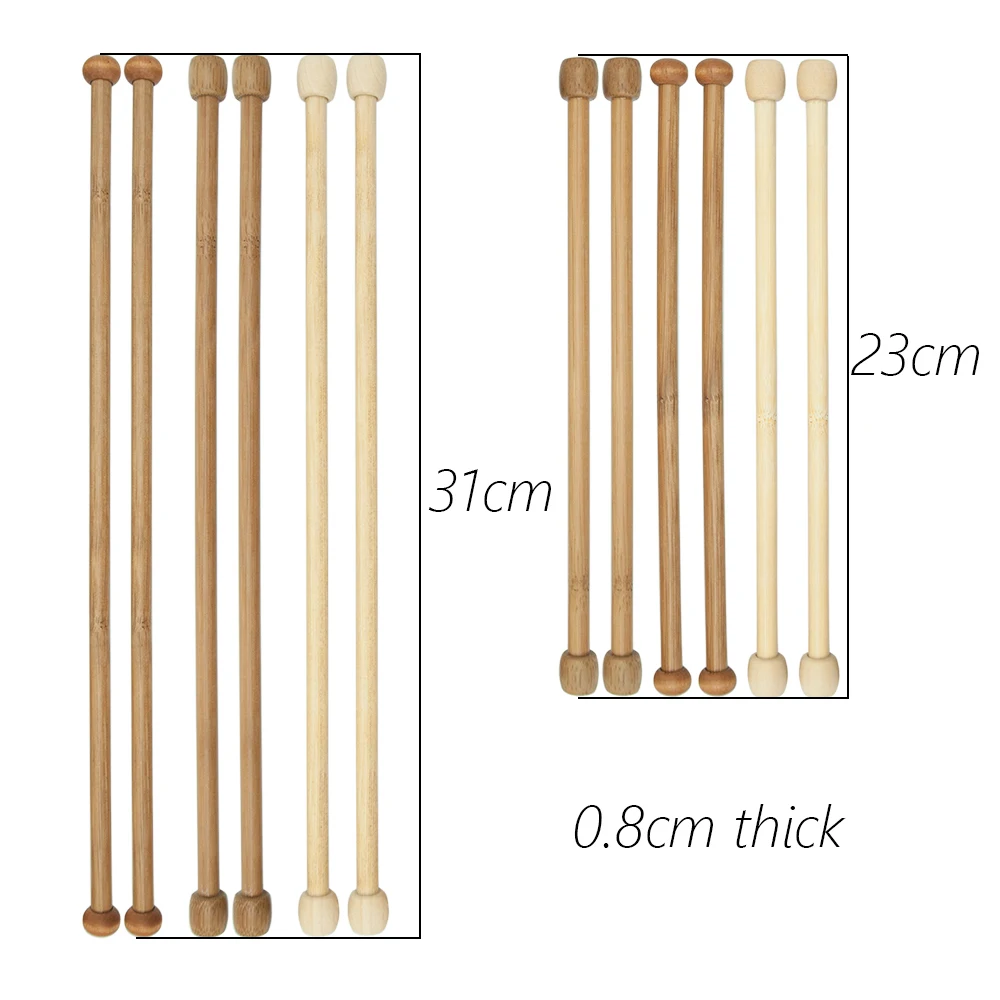 4Pcs Round Hanging Rod Bamboo Wood DIY Handmade Hanging Pole Combination Weaving Tools Tapestry Embroidery Accessories