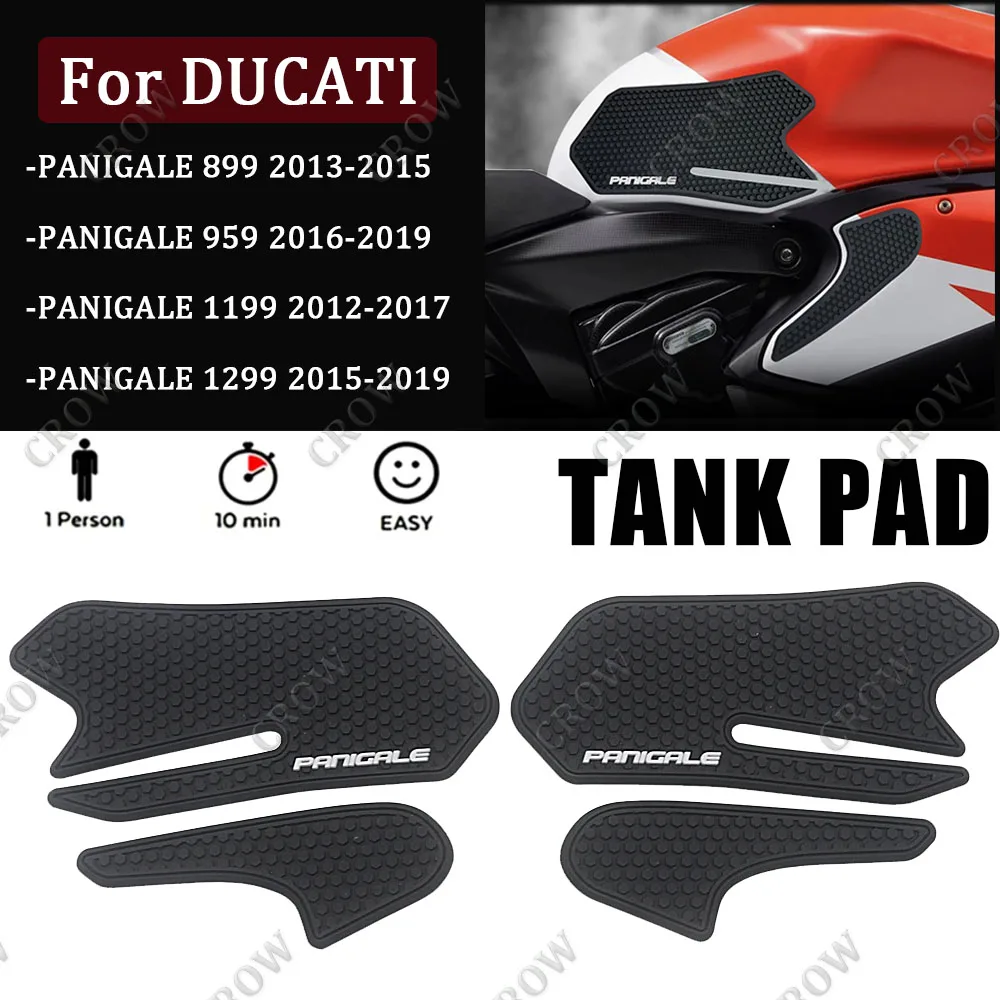 

Tank Pad Side Sticker Motorcycle Traction Gas Fuel Grip Decal Anti Slip Knee Protector For DUCATI PANIGALE V2 899 959 1199 1299