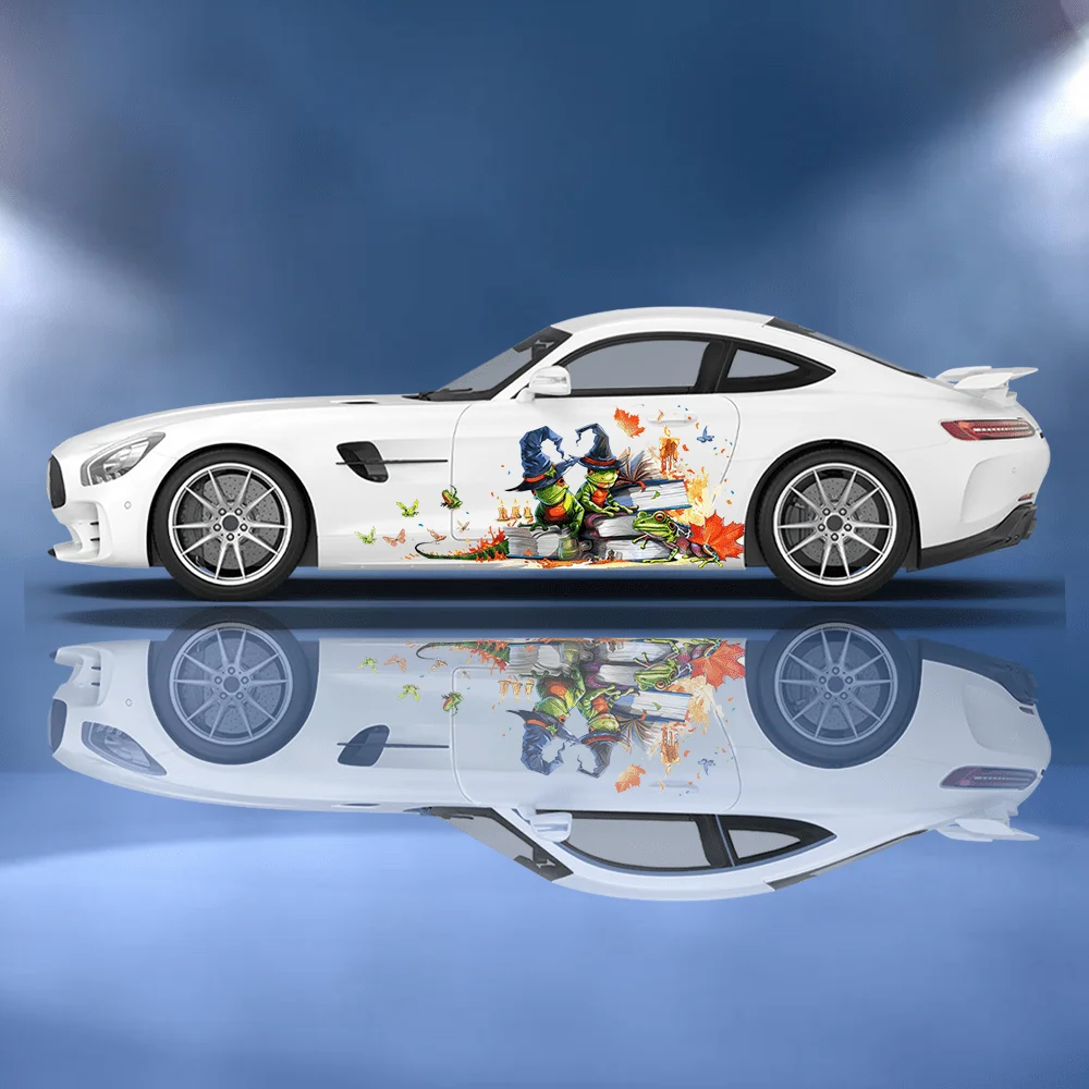 

Лягушка колдовство шляпа ведьмы автомобиль виниловые обертывания наклейка самоклеящаяся наклейка против царапин подходит для грузовиков внедорожник Декор автоаксессуары