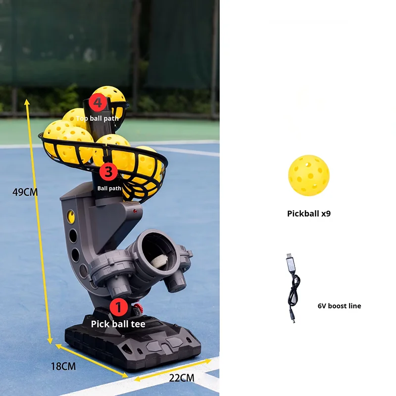 Hot Sale Pickleball Robot Serving Machine with Rebound Net Speed and Frequency Adjustable with APP Remote Control Trainer