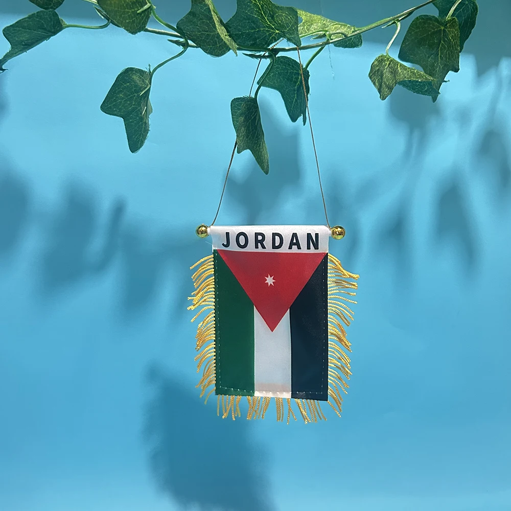 (SKY FLAG)Jordan Car Window flag 8*12cm Polyester double side printed Jordan Hanging pennant Flags Jordan Mini flag
