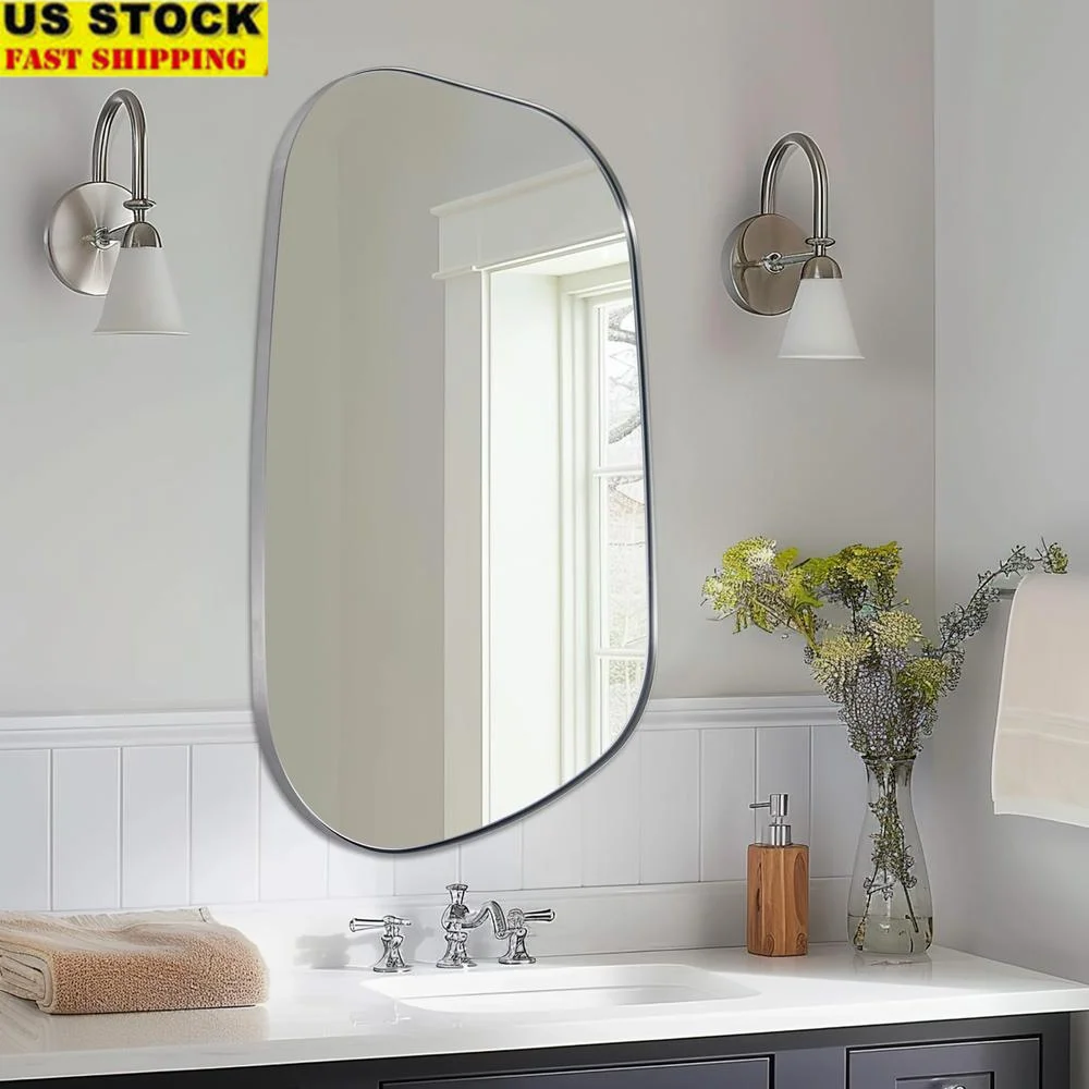 Brushed Nickel Bathroom Mirror 24x36