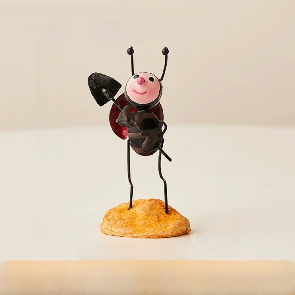 

Lovely Ornaments Office Decor Beetle Ornaments Home Decor Cute Style Desk Decoration Creative Design Insect Statues Desk Stand