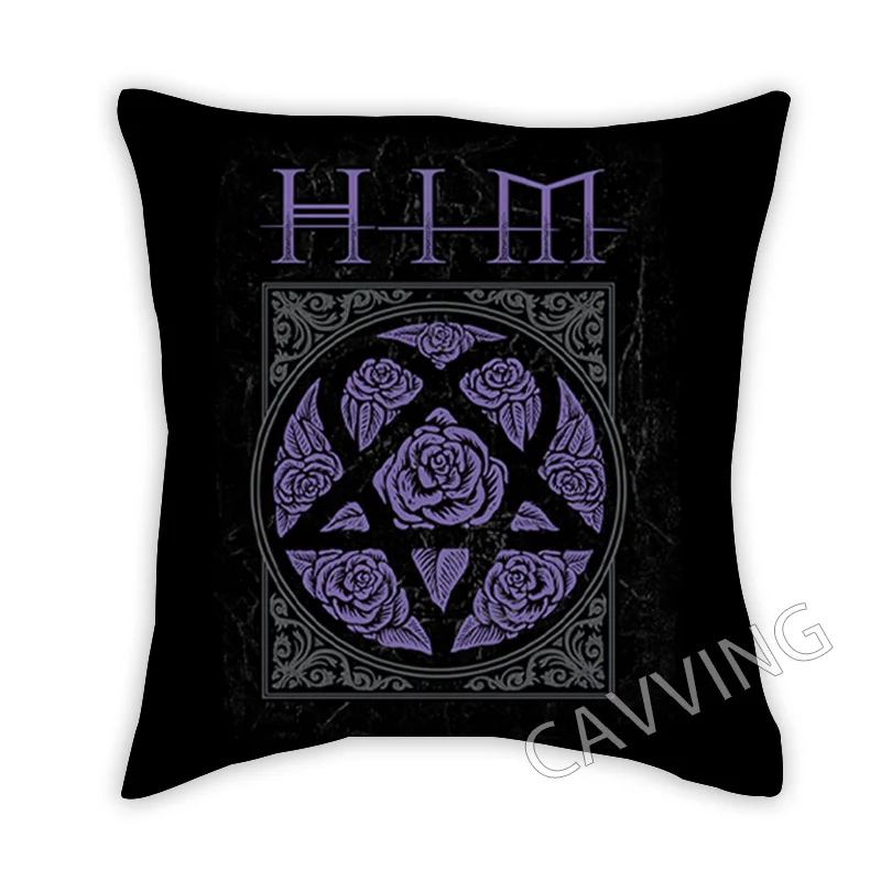 HIM BAND  3D Printed Polyester Decorative Pillowcases Throw Pillow Cover Square Zipper Cases Fans Gifts Home Decor