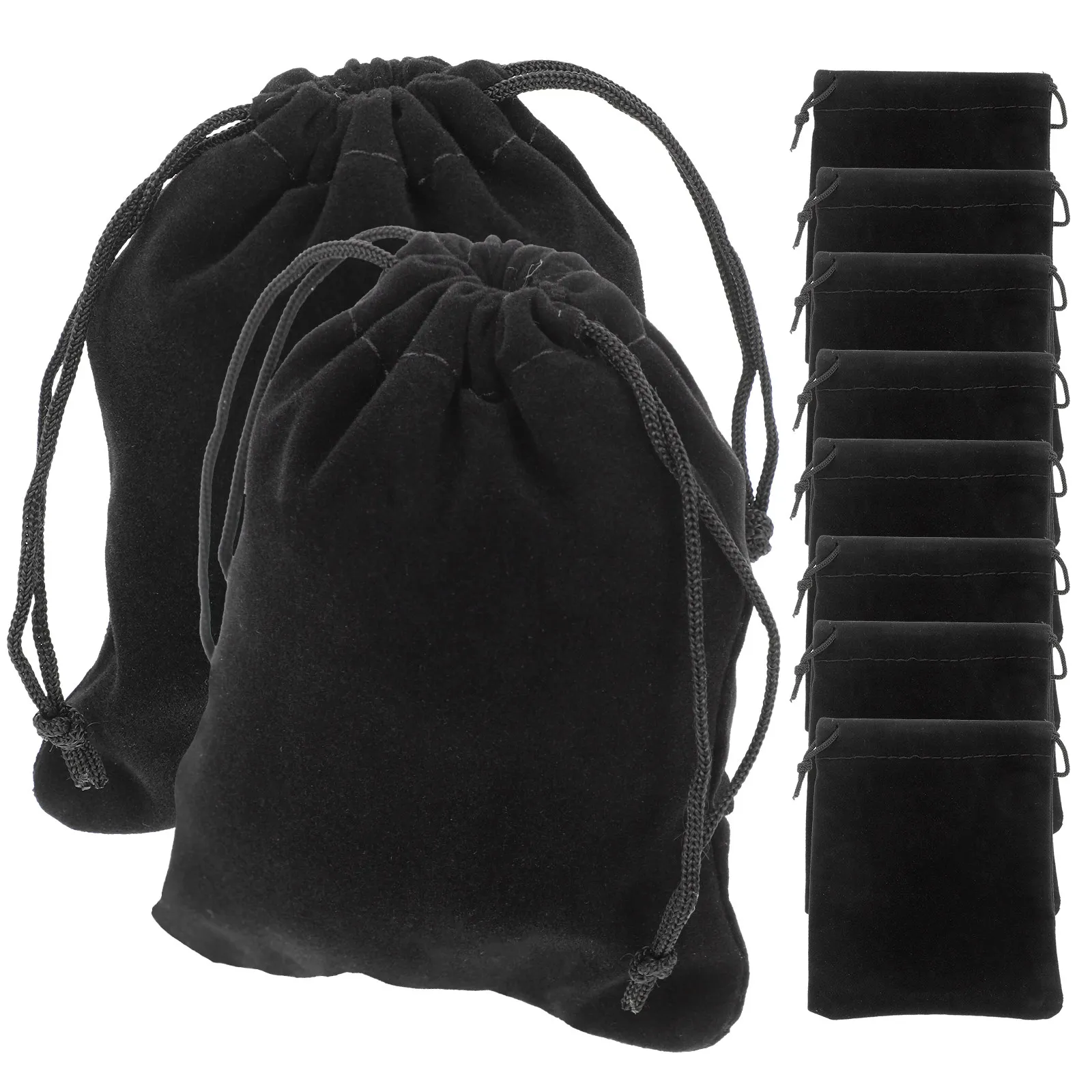 

10Pcs Compact Drawstring Jewelry Bags Lint Material Anti-Scratch Lightweight Gift Bags for Friends Family Festival