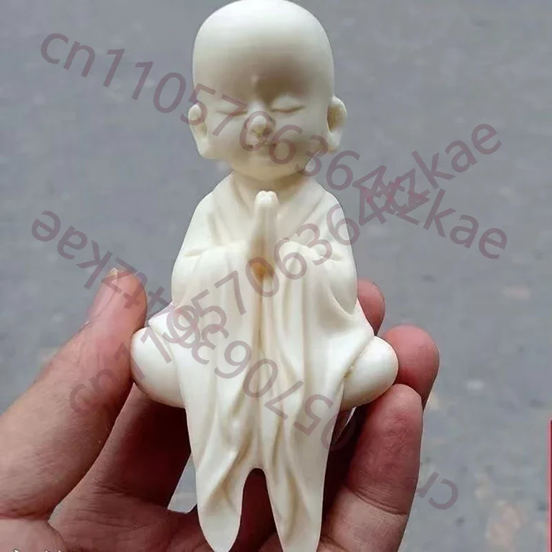 Zen Young Monk Decorative Figurines Buddhist Figure Sculpture Cute Home Room Office Garden Decoration Ornaments
