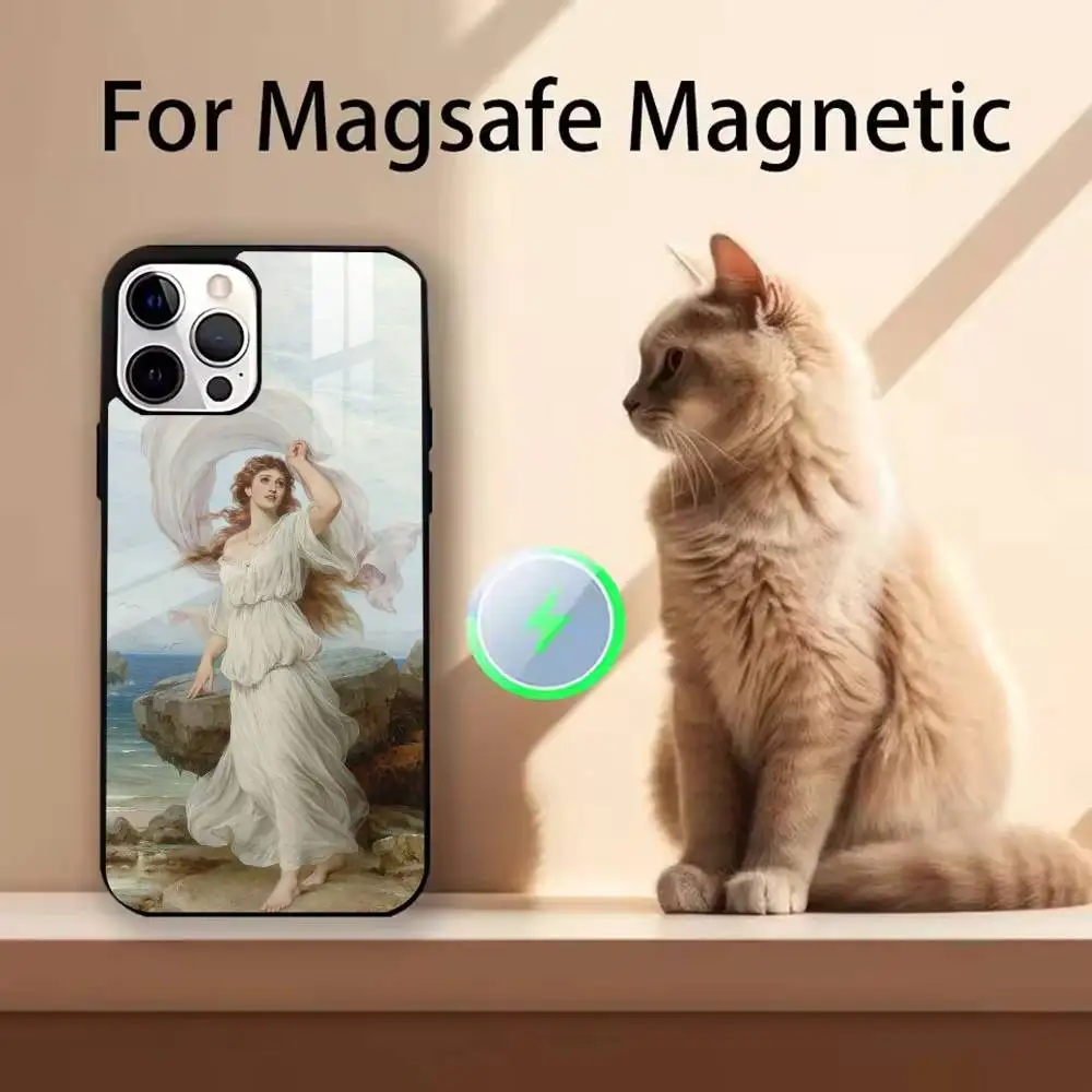 V-Venus or Aphrodite  Phone Case For iPhone17,16,15,14,13,12,11,Pro,Max,Plus,SE4,Magnetic Wireless Charging