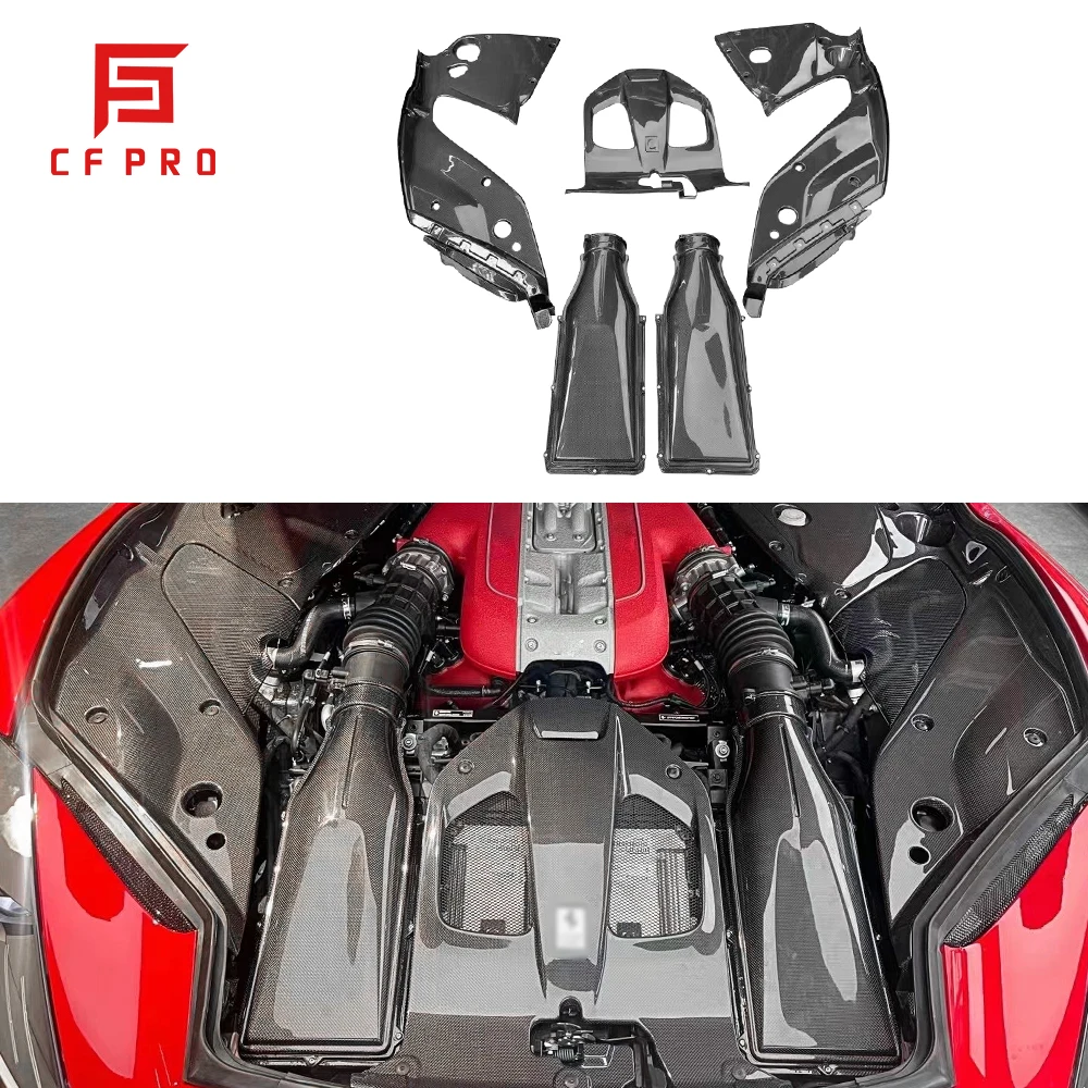 Real Carbon Fiber Front Bumper Engine Hood Bonnet Vent Cover For Ferrari 812 High Quality Car Accessories