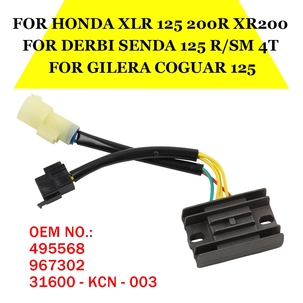 Regulador de voltaje rectificador para Honda XLR 125 200 R XLR125 XR 200 para Derbi Senda 125 R SM 125R 125SM 4T para Gilera Coguar 125