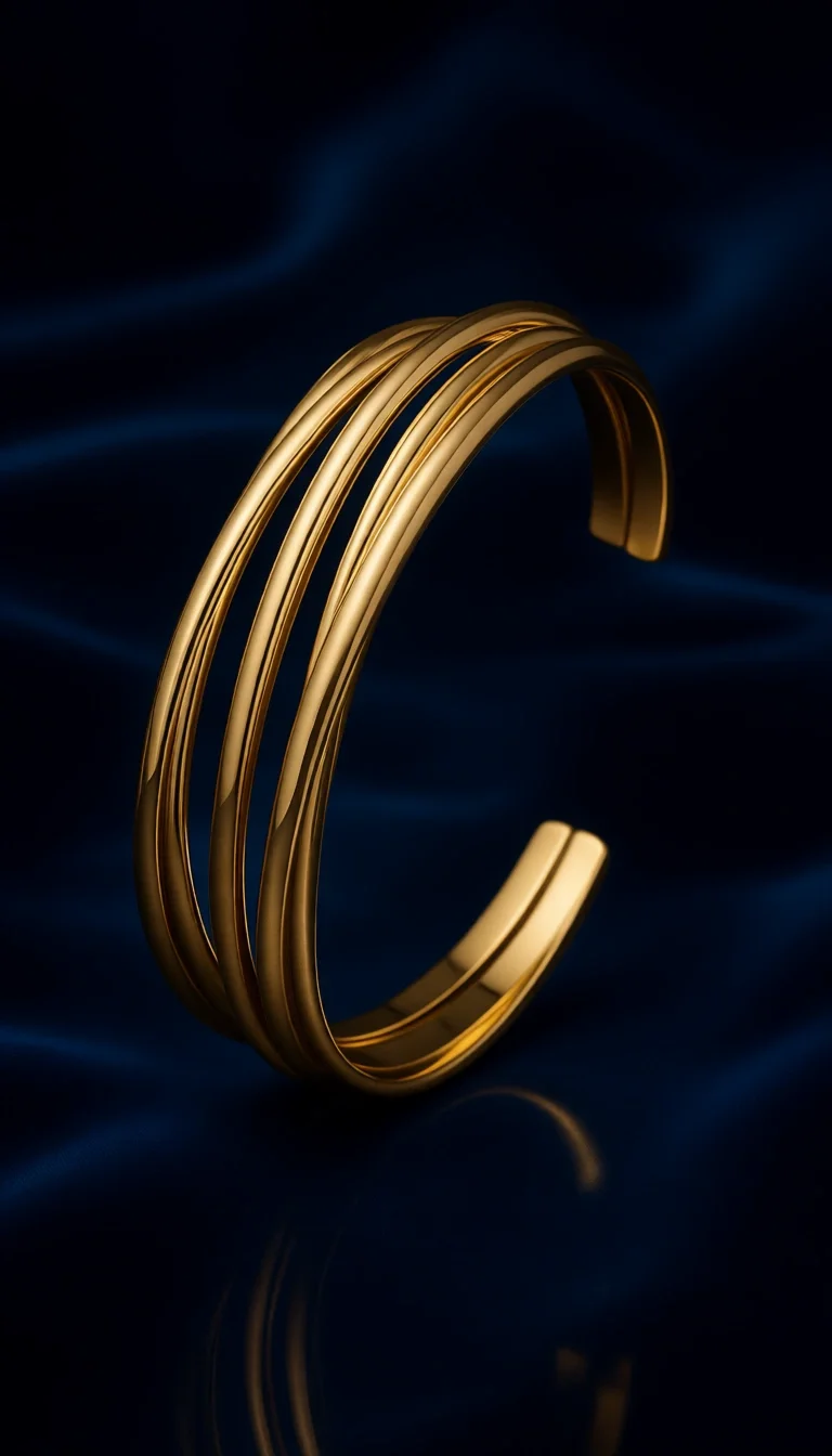 

Массивный многослойный браслет-манжета с перекрестными проволочными элементами, регулируемый, полый, широкий, для женщин