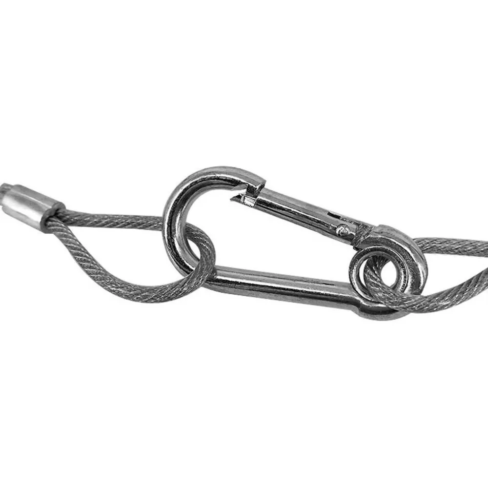 1Pcs 안전 로프 케이블 직경 3mm 4mm 5mm 두꺼운 실버 스틸 와이어 보호 로프 Securite 잠금 DJ 무대 조명 장치
