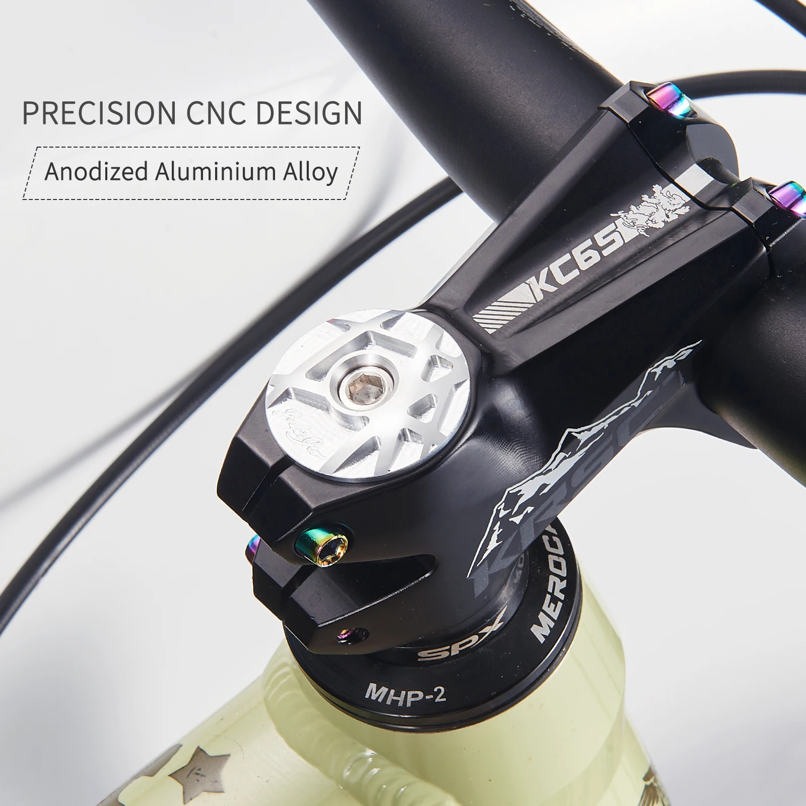Fahrrad-Steuerrohrkappe MTB Rennrad Vorbau-Steuerrohr-Abdeckkappe CNC mit Schraube für 28,6mm Gabelrohr Fahrradzubehör – Detail 15