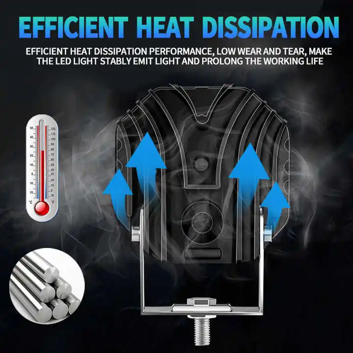 Super Bright 3inch Led Spot Work Light for Motorcycles Bright 4x4 Led Lamp Bar Off Roa Boat 4X4 Truck Tractor ATV SUV Fog Lamp - Image 4