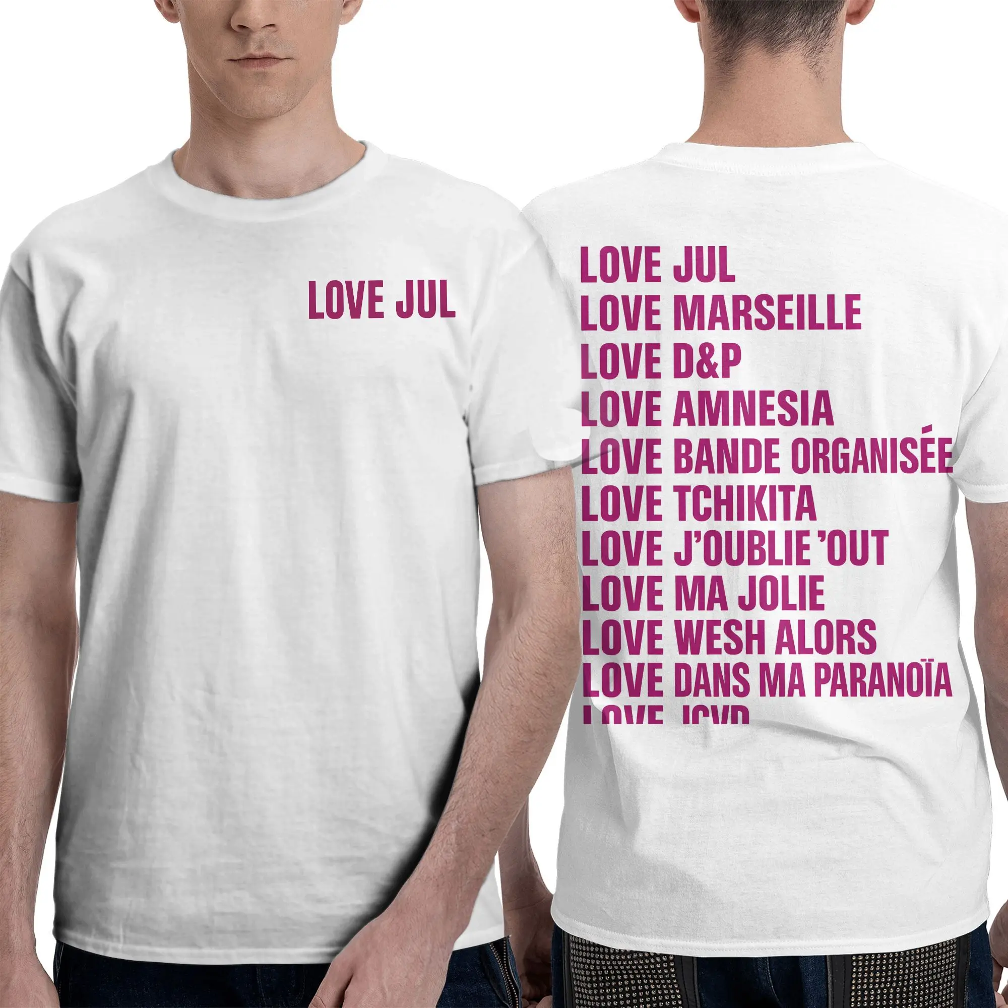 تي شيرت Love Maillot Jul للرجال تي شيرت قطني عتيق برقبة دائرية وأكمام قصيرة تي شيرت هدية فكرة الملابس