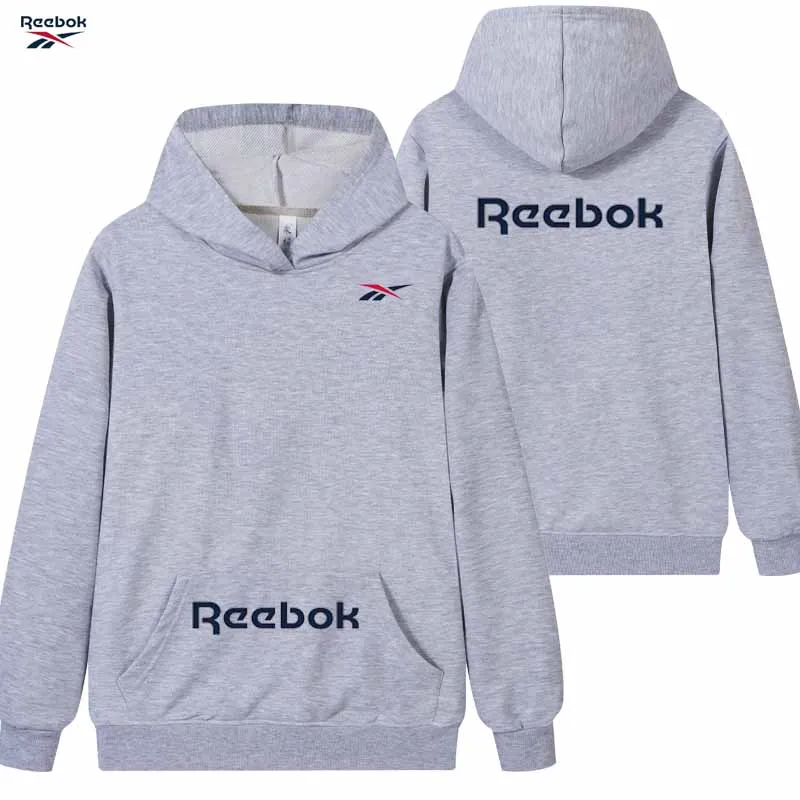 Reebok logo men's and women's casual hooded sweatshirt, long-sleeved pullover (suitable for autumn and spring) personalized stre view 6