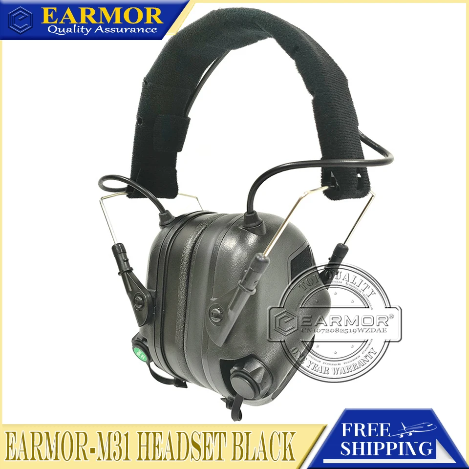 

EARMOR M31 MOD4 Black Military Tactical Headset New Headband Shooting Noise Clearance Aviation Headphone Hearing Protector