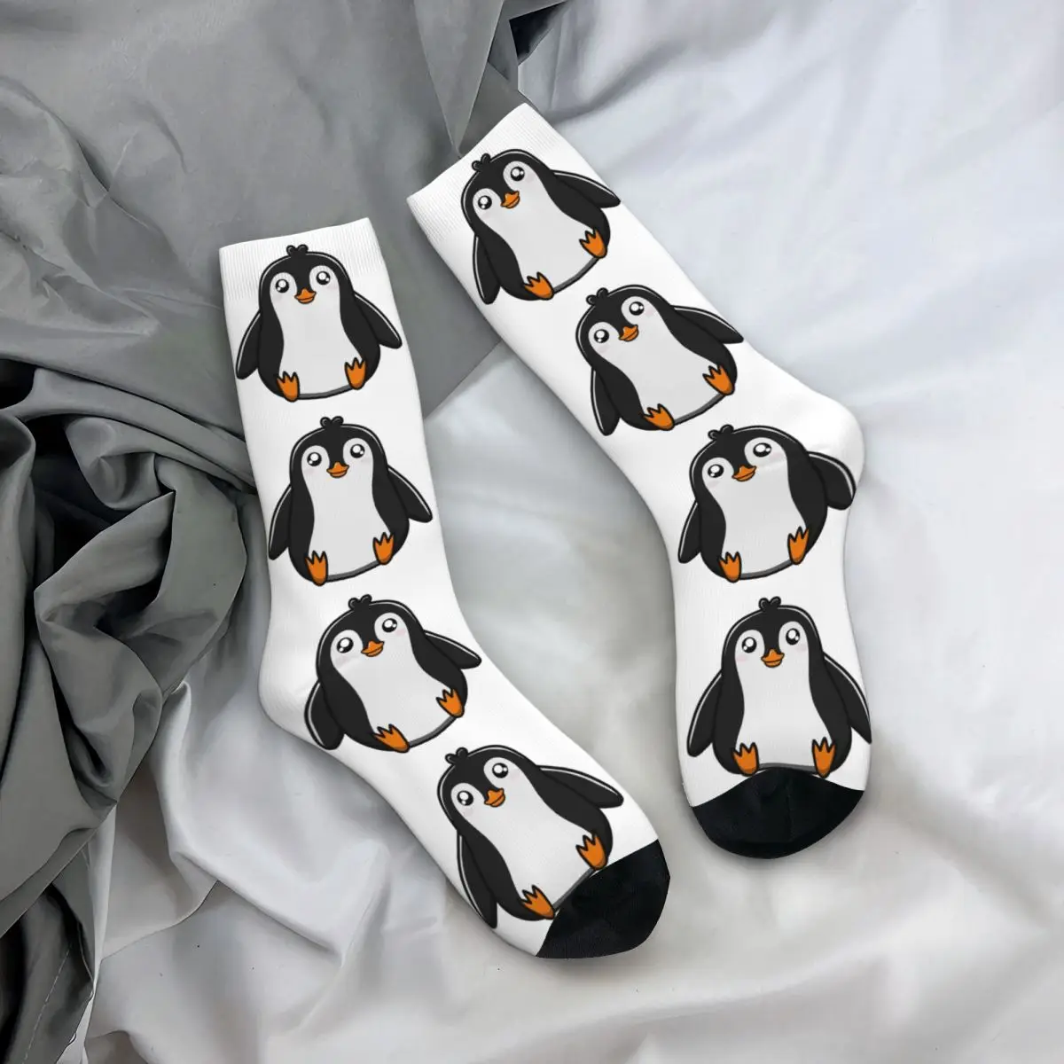 

Cute Penguin Socks Harajuku Sweat Absorbing Stockings All Season Long Socks Accessories for Man's Woman's Birthday Present