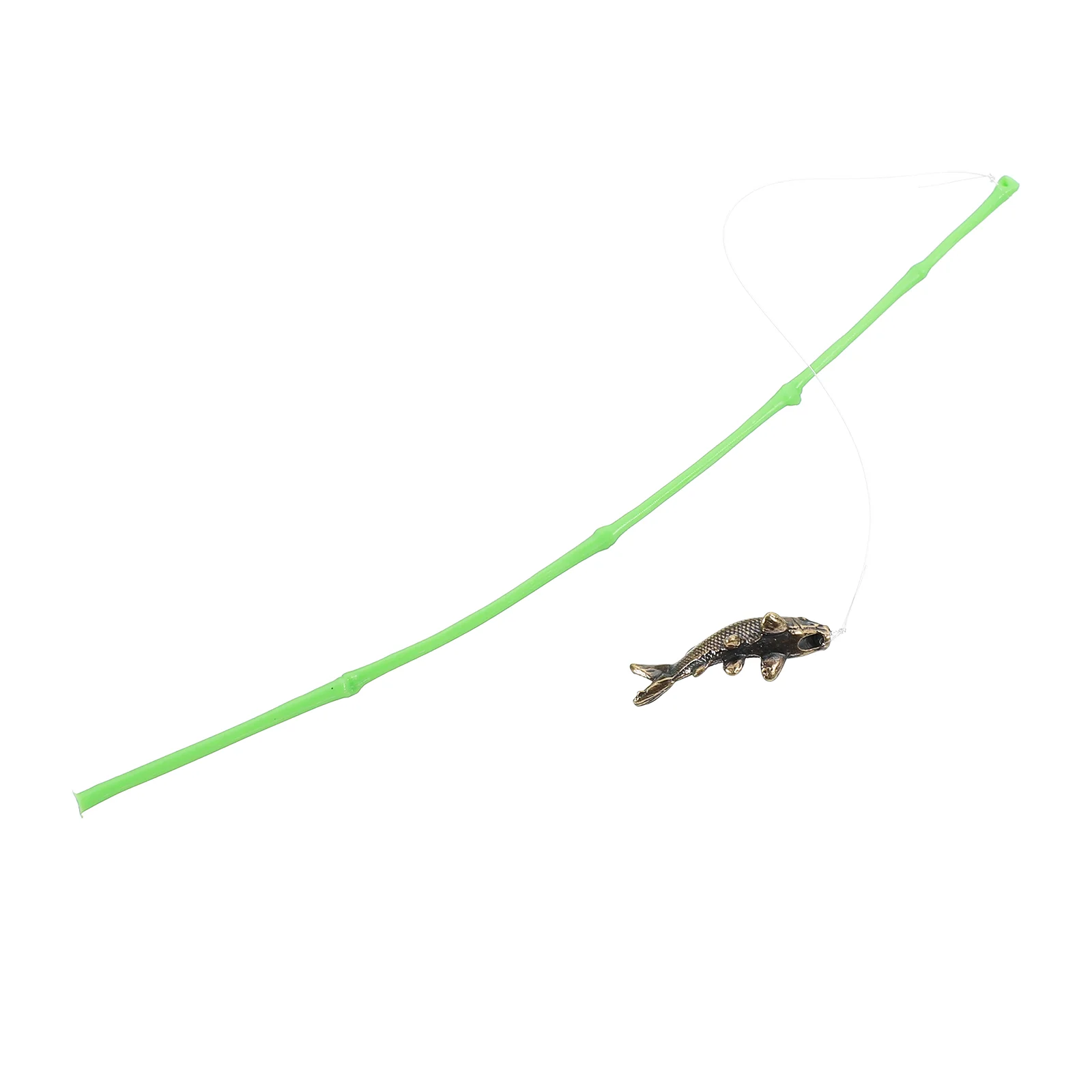 

Fishing Rod Micro-view Ornaments Toys Decorative Pole Miniature Stuff Desktop Model Fisherman