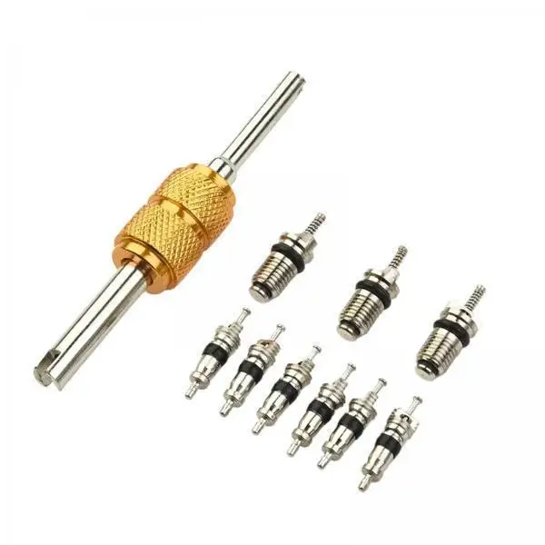 Air Conditioning Valve Core a C Retrofit Valve Kit Compact Multicolor with Remover for Vehicle Cooling System Care