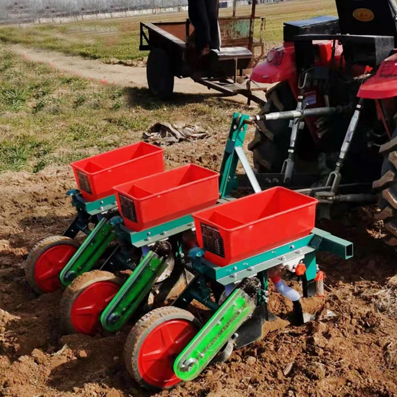 Mini 2 wd 15hp Diesel engine walking tractor peanut planter planting transplanter cheap price tractor 3 rows maize seeder corn