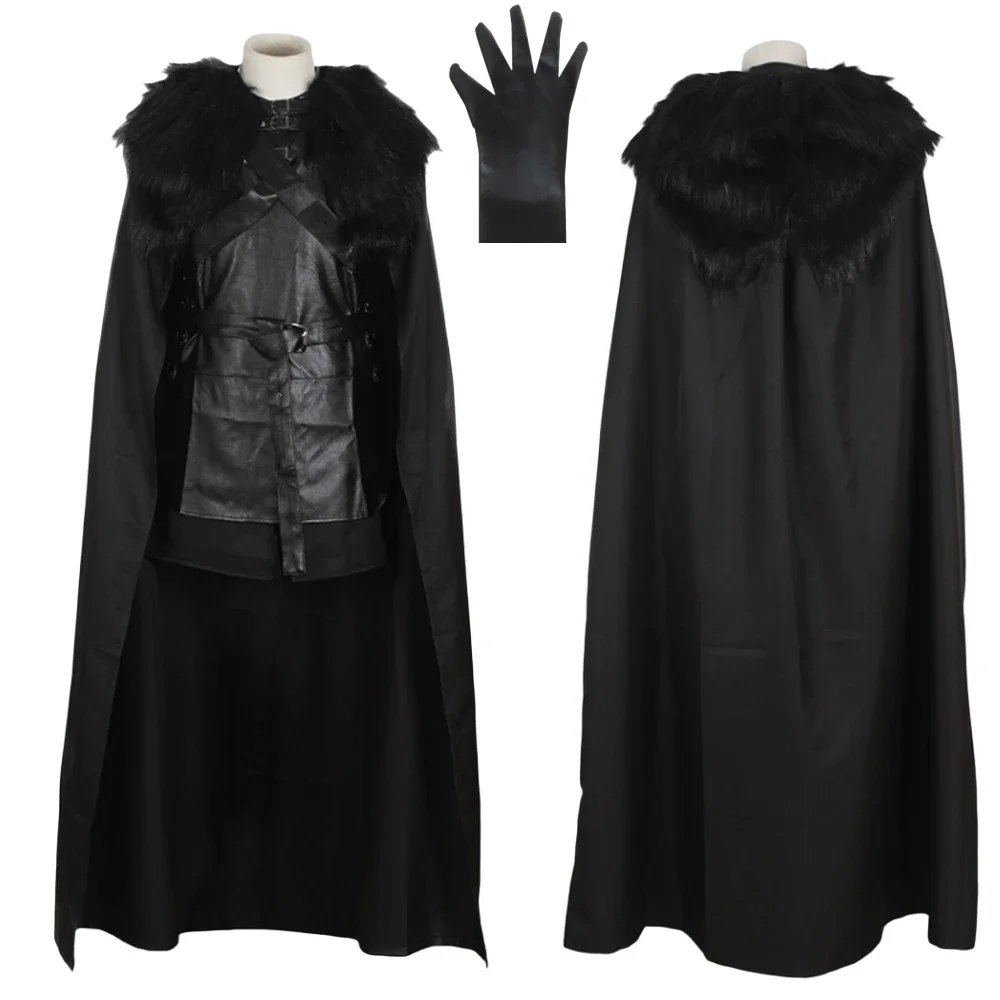 2025 Juego Temporada 8 Disfraces de nieve Cosplay Tronos Disfraces de Halloween para hombres adultos Disfraz Traje elegante Gorra
