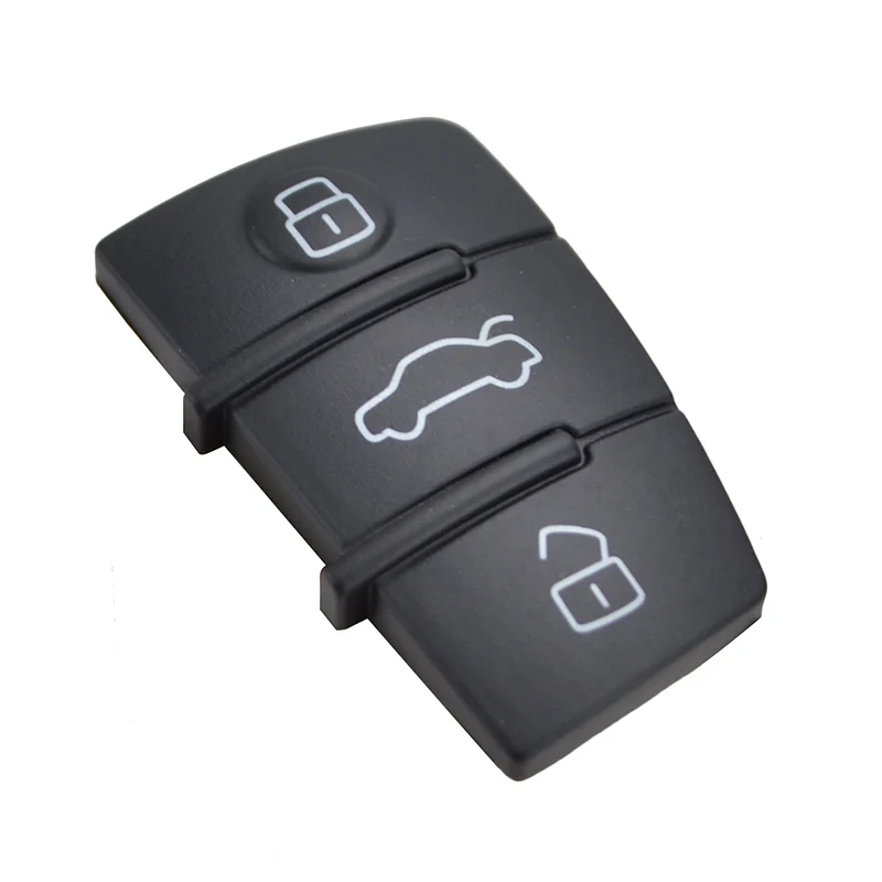 Remote Flip Key FOB Shell 3 Button Rubber Pad Replacement for AUDI A2 A3 S3 A4 A6 A6L A8 Q3 TT Quattro